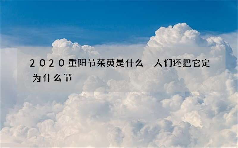 2020重阳节茱萸是什么 人们还把它定为什么节